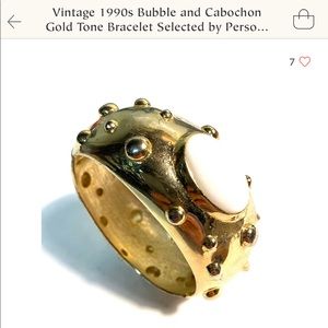 Vintage 1990s Bracelet with Bubble and Chabochon